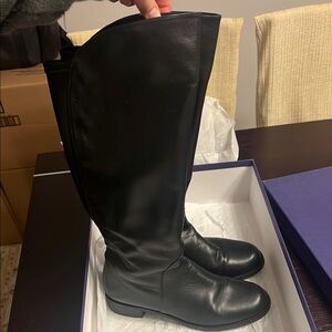 Black Knee-High Leather Boots